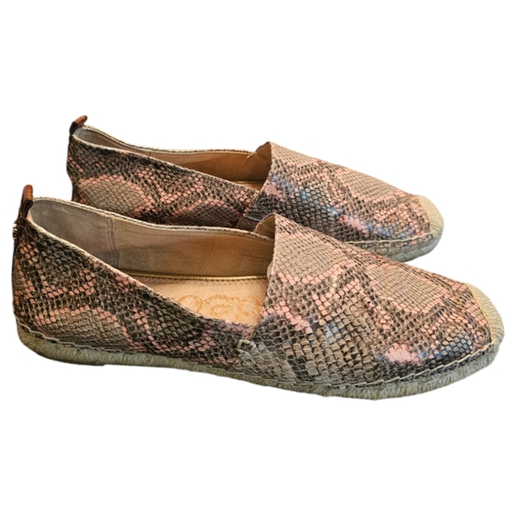 Sam Edelman Khloe | 🍑 Peach Nude | Snake Print | Slip-On Espadrille | Size: 12M - Picture 2 of 16